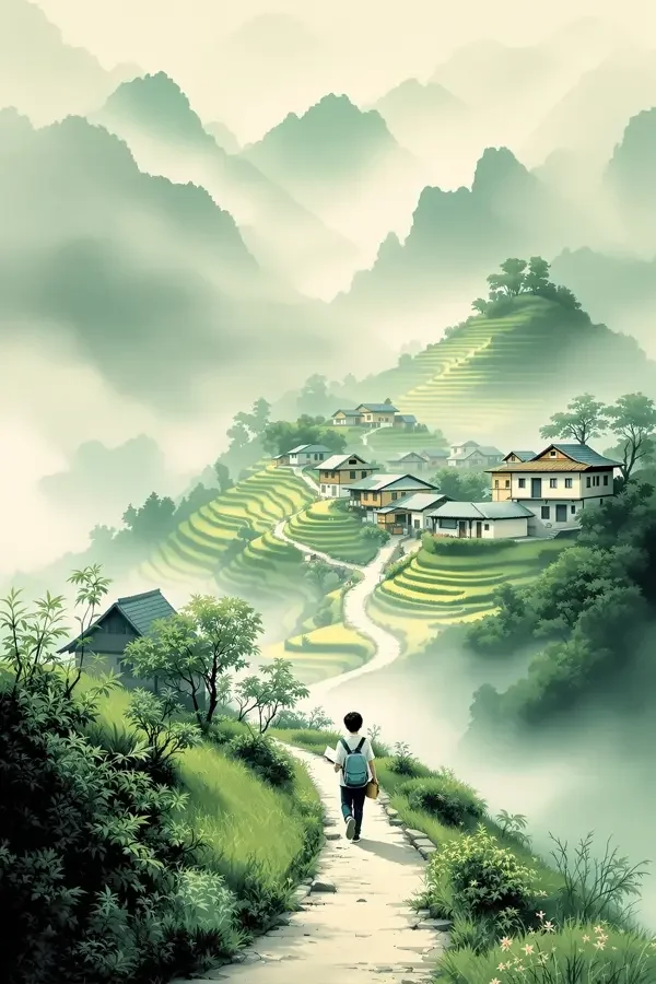 黄豆魔改短剧《山间来信》治愈短剧封面