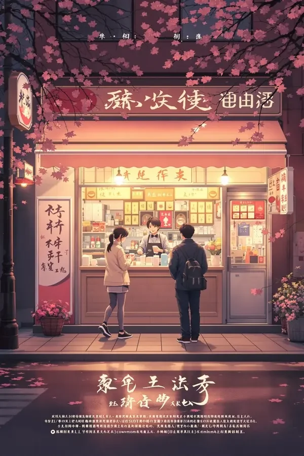黄豆魔改短剧《深夜甜品店》治愈短剧封面